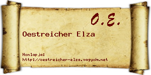 Oestreicher Elza névjegykártya